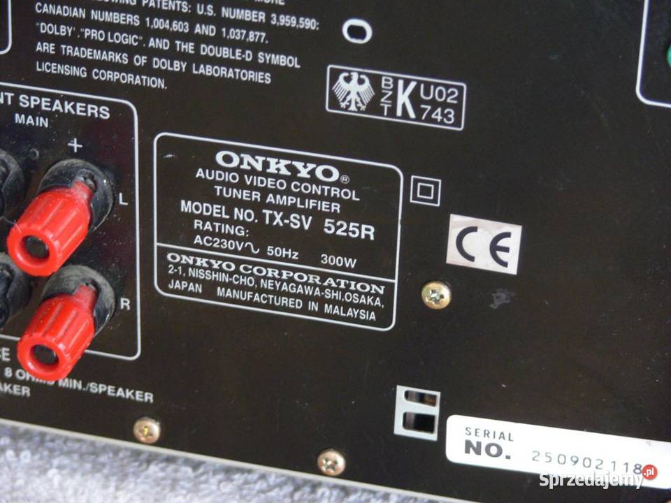 Amplituner Onkyo TXSV525 mocny 300 wat WYSYŁKA podkarpackie Jasło