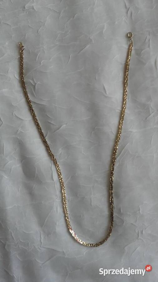 EFEKTOWNY SZEROKI ŁAŃCUSZEK ZŁOCONY wielkopolskie Piła