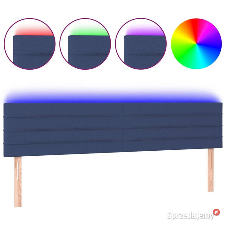 Zagłówek do łóżka z LED niebieski 200x5x7888 Warszawa