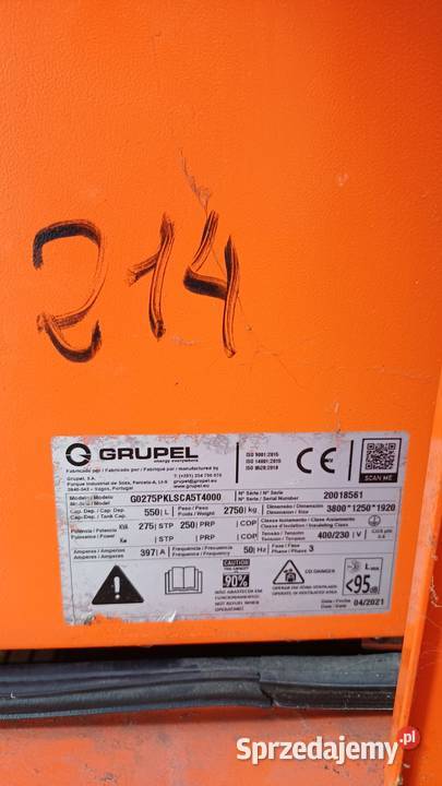SPRZEDAŻ Agregat prądotwórczy GRUPEL moc 275 kVA Jelcz-Laskowice