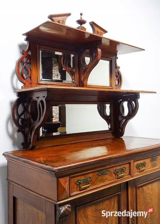 Drewniana Komoda z nadstawką Kredens EKLEKTYCZNY Kalisz