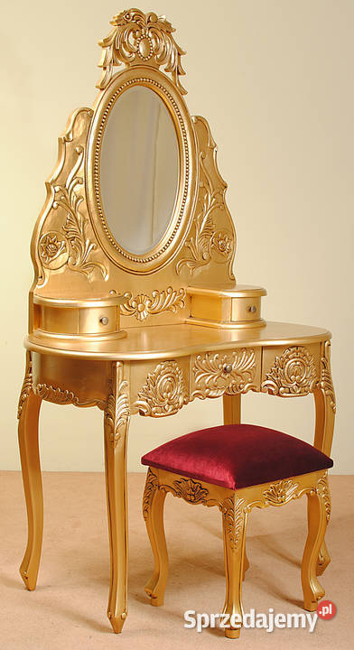 Nowa złota toaletka rzeźbiona barok rokoko 78264