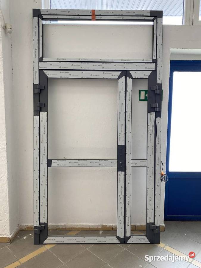 Drzwi aluminiowe dwuskrzydłowe nowe 1474cm Kluczbork