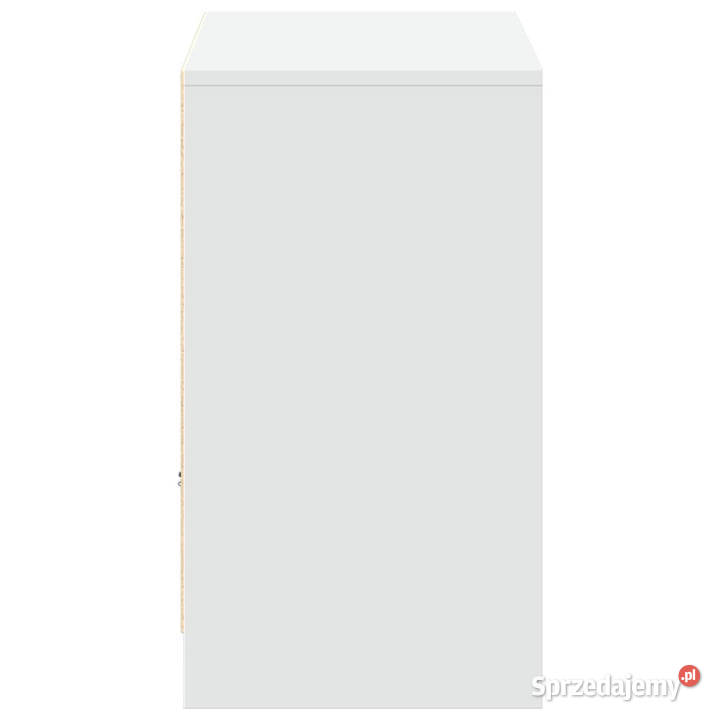 Szafka TV z LED biała 91x34x61 materiał Warszawa
