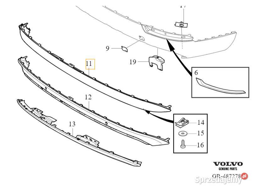 VOLVO XC90 II dyfuzor dokladka spoiler zderzak Bielany Wrocławskie
