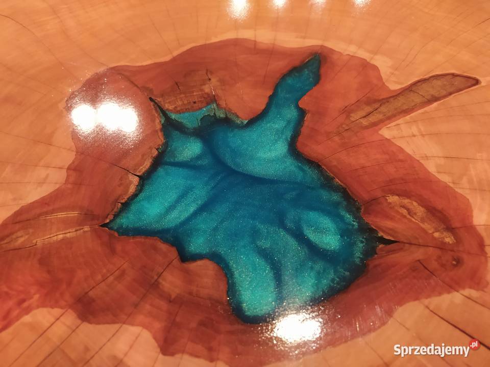 Stolik z plastra drzewa zalany żywicą 10cm lubelskie Puławy