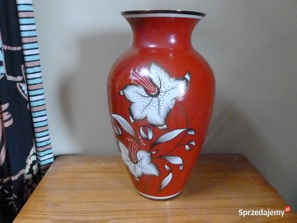 Duży ręcznie malowany wazon Chodzież Mława sprzedam