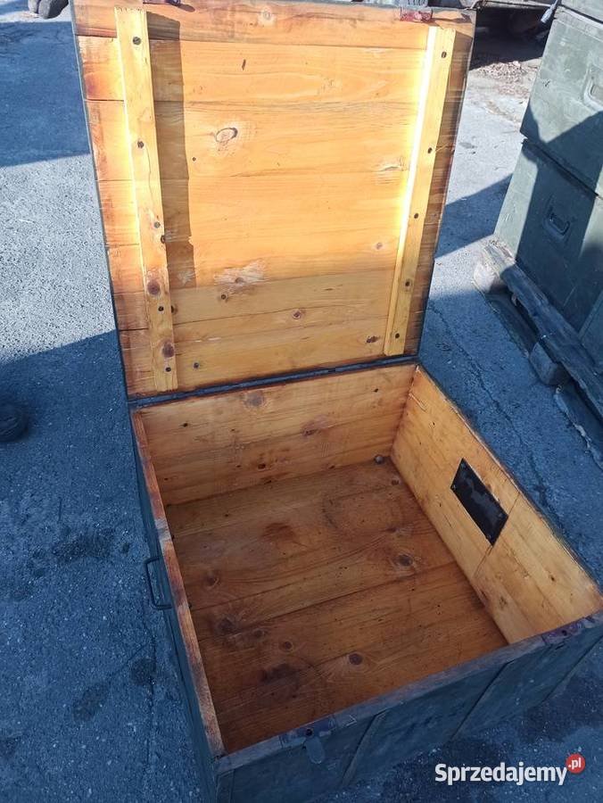 Skrzynka drewniana wojskowa 69x69x 39 Militaria Skierniewice