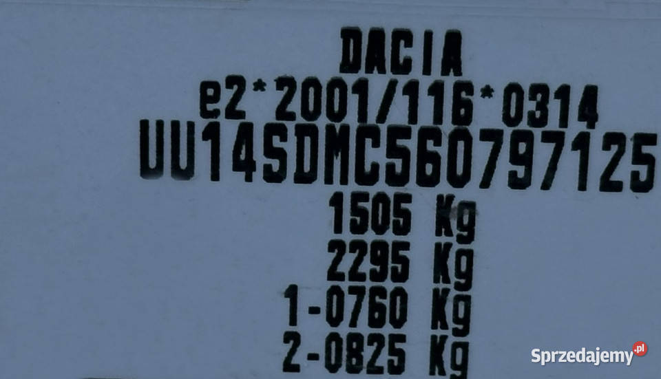 Dacia Logan Benzyna Salon Polska Niski Przebieg biały Elbląg