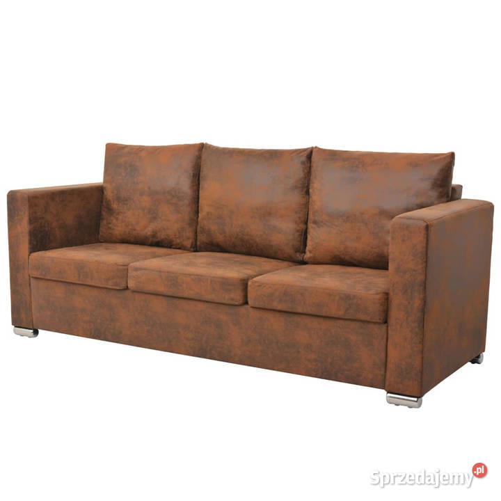 Sofa 3osobowa 191 x 73 x 82 sztuczny zamsz Warszawa