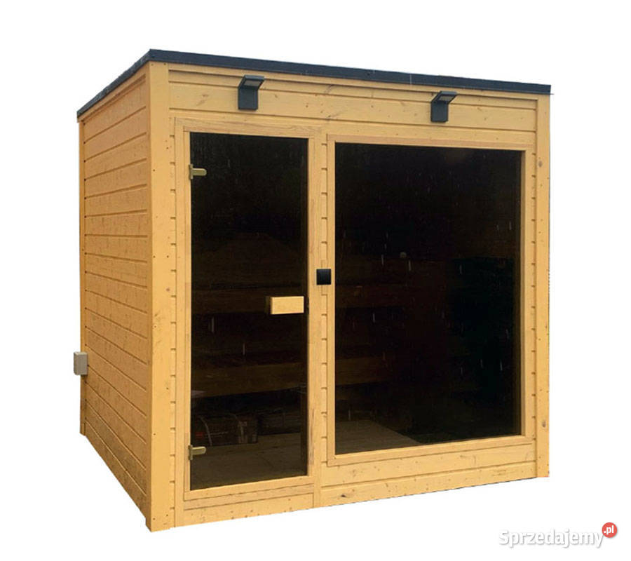 SAUNA OGRODOWA CUBE LUX 220 x 220 z szybą Wrocław