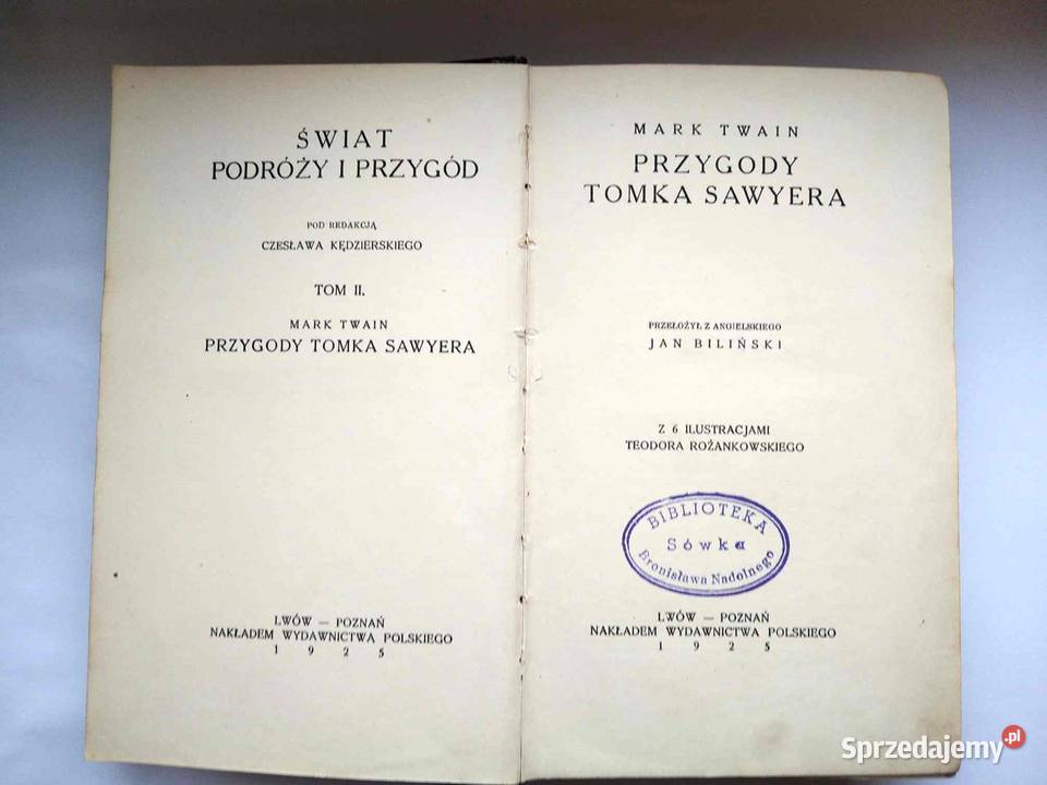 Przygody Tomka Sawyera Mark Twain tom 2 wyd1925 Gdańsk sprzedam