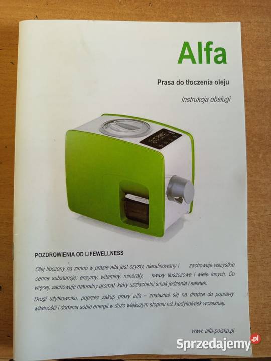 Prasa do oleju alfa Soczyście Alfa Wrocław