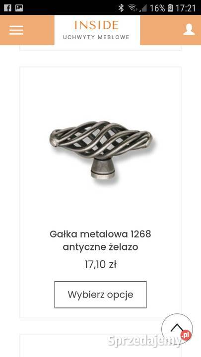 Stylowe metalowe uchwyty do mebli Anglia Janów Lubelski