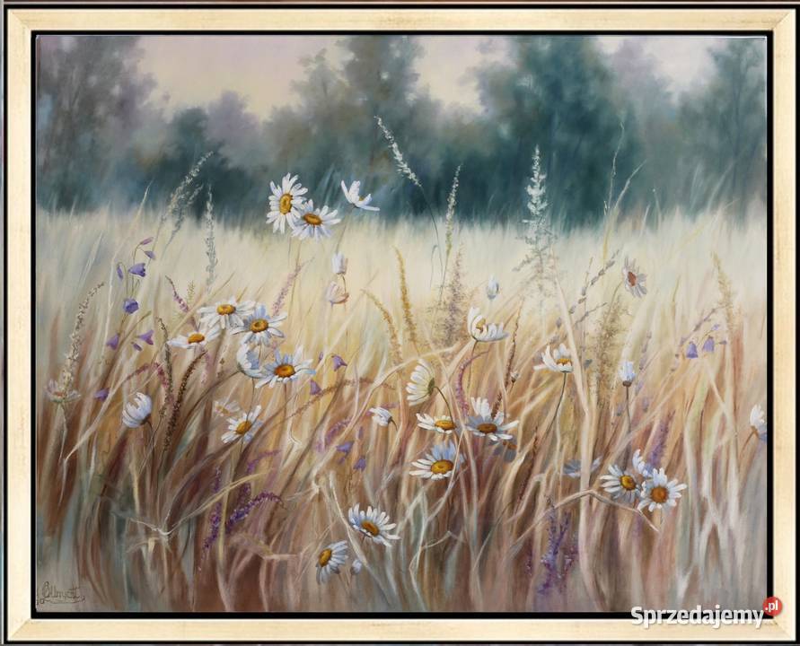 Gorąca Łąka olejny ręcznie malowany Lidia Nowy Sącz