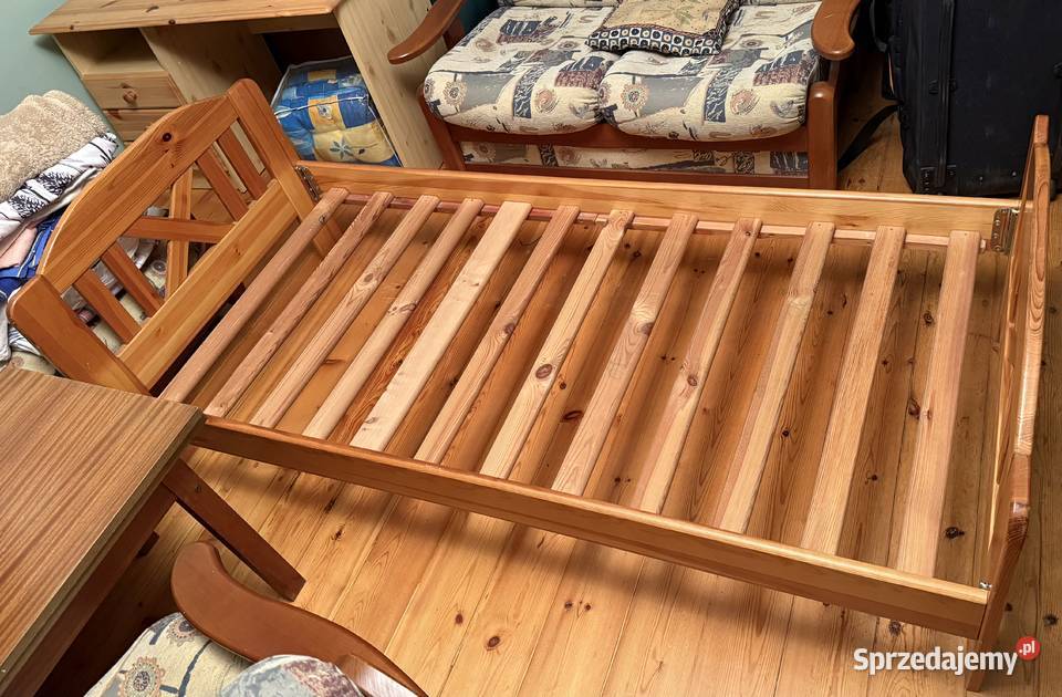 Łóżko drewniane z materacem 90x200 Lublin