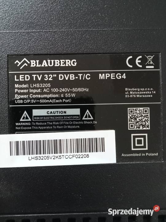 TELEWIZOR BLAUBERG 32 CALE OKAZJA LED Szczecin