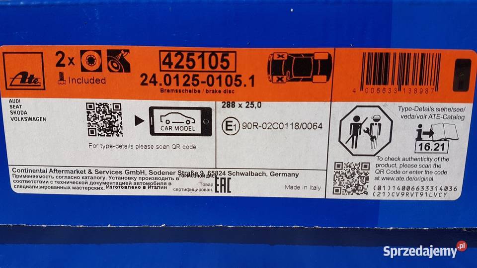 Audi A6 C5 kombi avant tarcze klock ATE tłoczki Ostrzeszów