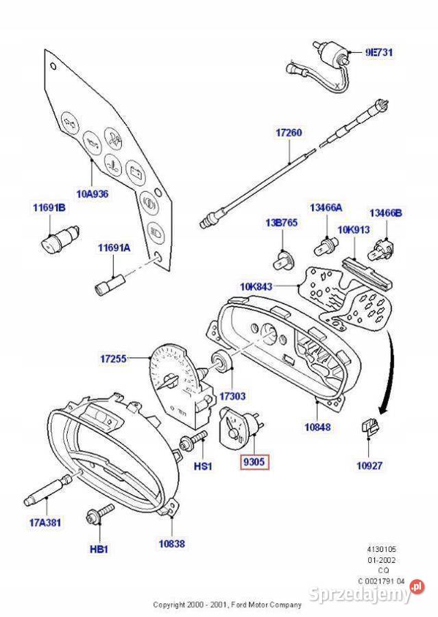 WSKAŹNIK PALIWA FORD KA 9608 1095254 ORYGINAŁ