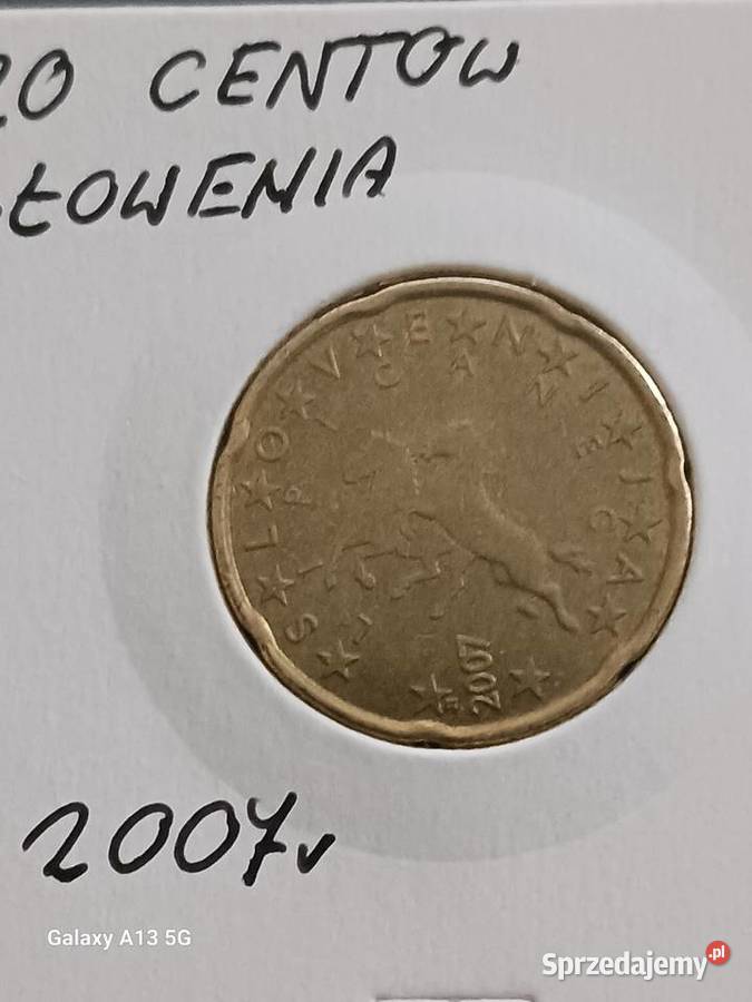 20 Centów Słowenia 2007 r wielkopolskie Konin