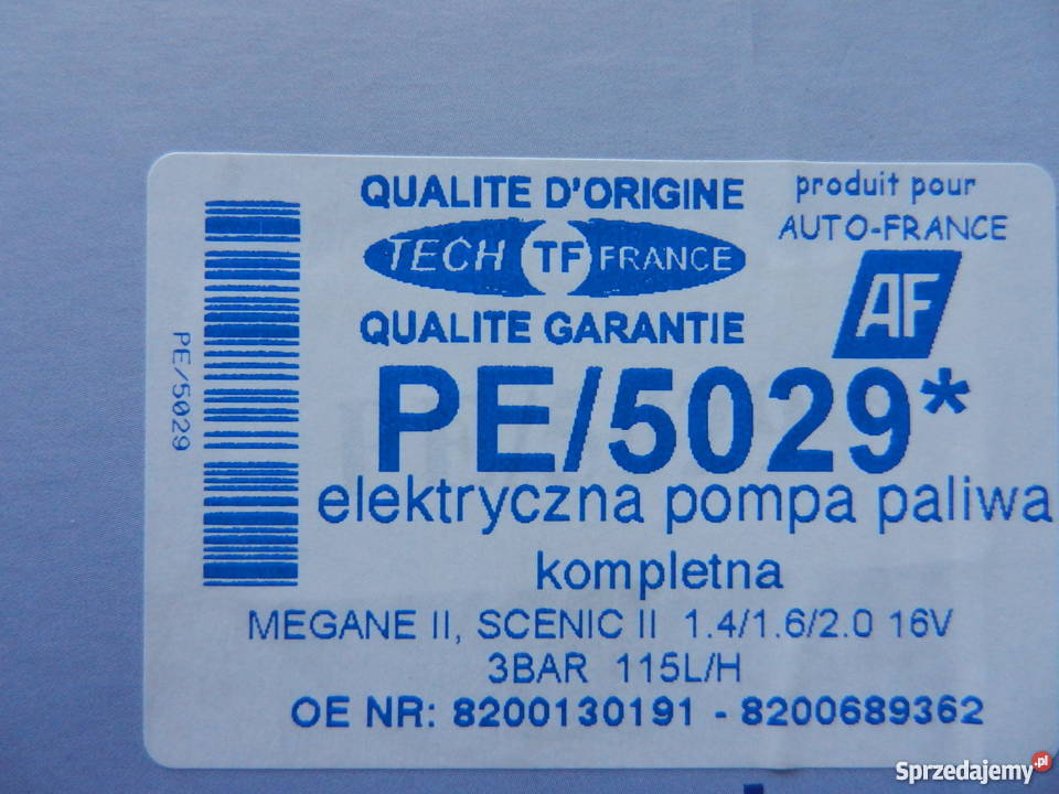 pompa paliwa Renault Megane II 16 16V 113 83 kW Kraków