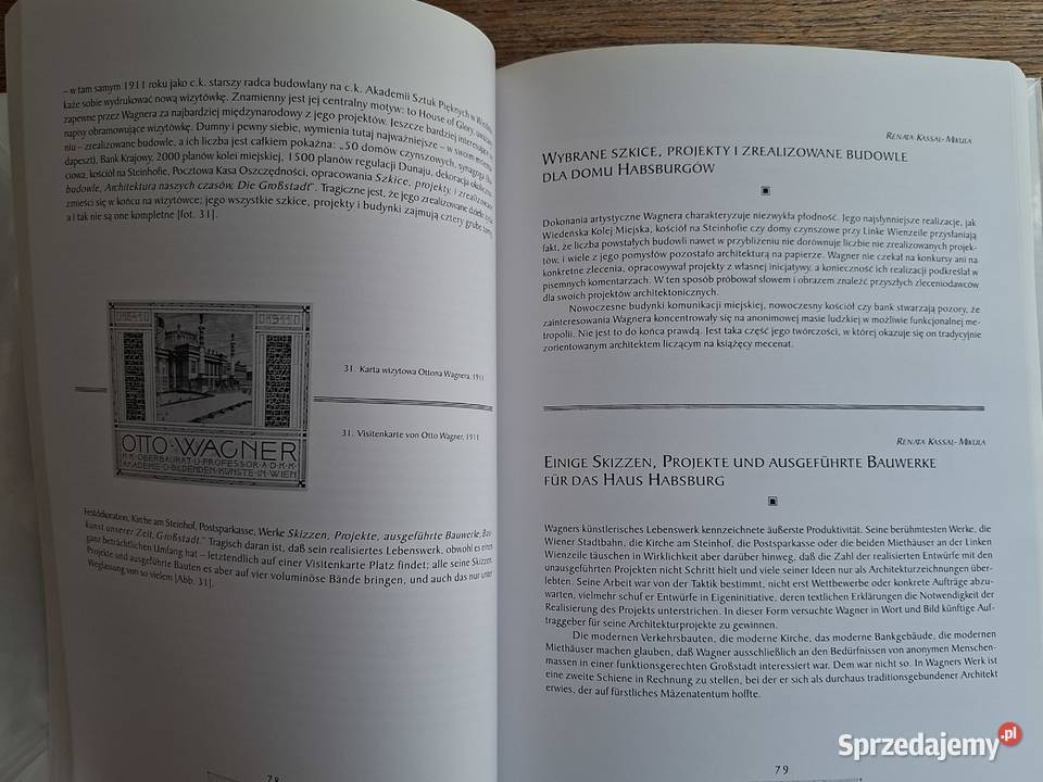 Otto Wagner Wiedeń Architektura około 1900 ISBN 8385739742 Kraków