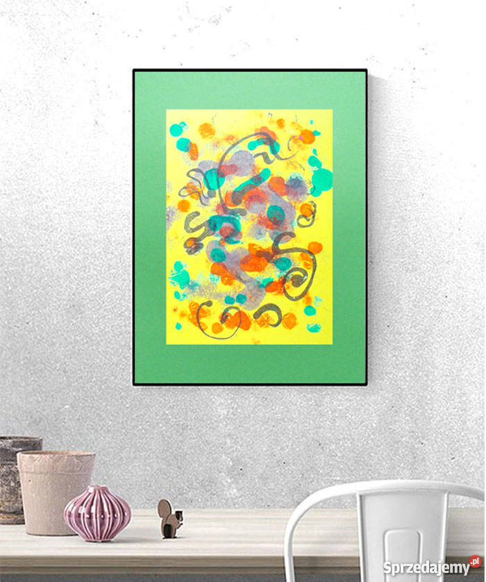 kolorowa dekoracja na ścianę nowoczesna grafika lubelskie Lublin