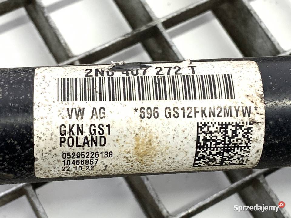 PÓŁOŚ PRAWY PRZÓD VW CRAFTER II 2N0407272T 20