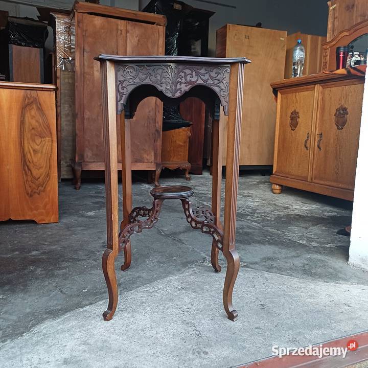 Antyczny Stolik Kwietnik w stylu Edwardiańskim Suchorzew sprzedam