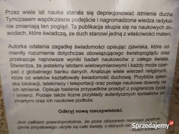 ZWIAZEK DUCHA i MATERII DAdamskaRutkowska miękka dolnośląskie sprzedam