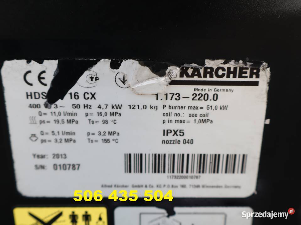 Myjka Ciśnieniowa Karcher HDS 716 CX nowy zwijak
