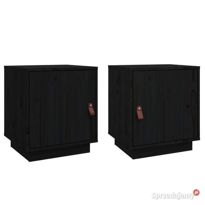Szafki nocne 2 czarne 40x34x45 lite drewno Warszawa