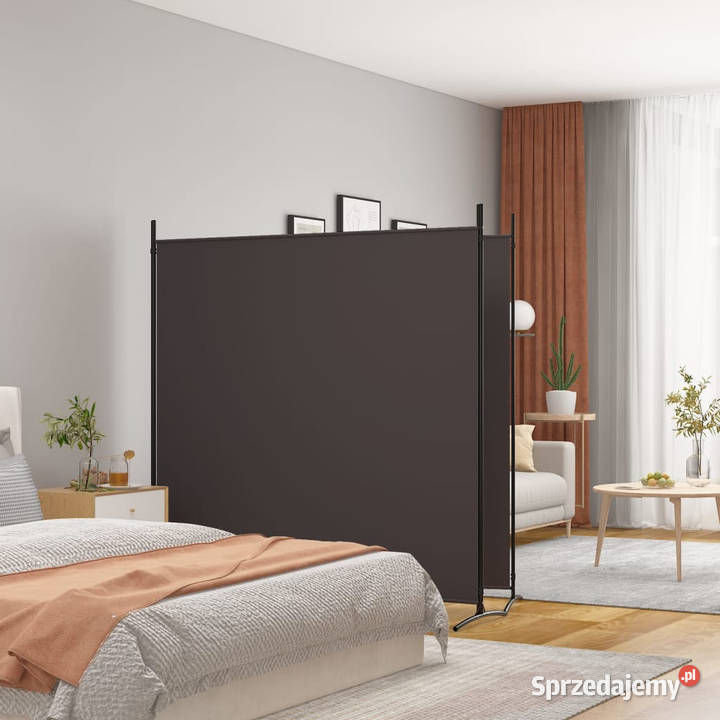 Parawan 2panelowy brązowy 348x180 tkanina mazowieckie Warszawa
