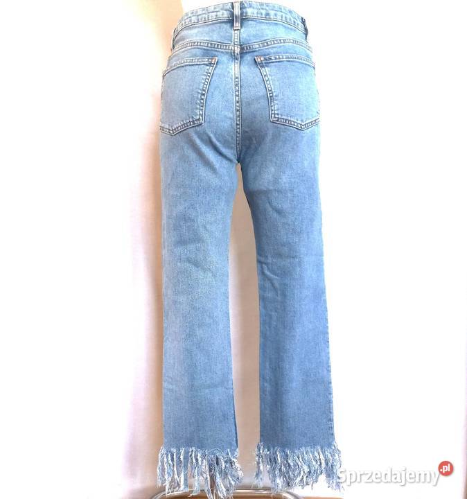 Spodnie jeans Frędzle niebieskie Pióra r 38 Białystok