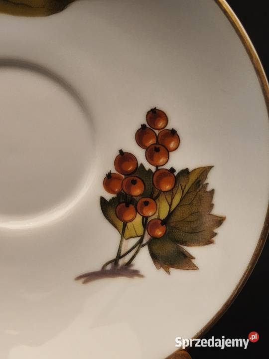 Zestaw kawowy angielski Royal Worcester Evesham Antyki, Sztuka, Kolekcje Chełm