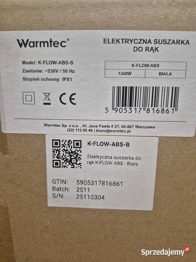 Suszarki do rąk Fryzjerstwo i kosmetyka Mińsk Mazowiecki