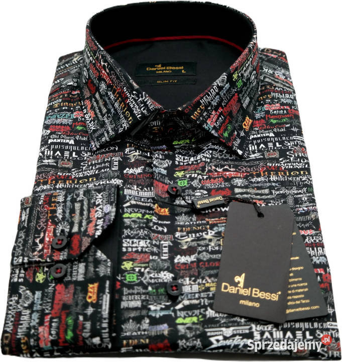 DANIEL BESSI Koszula Męska Fb091 Zespoły