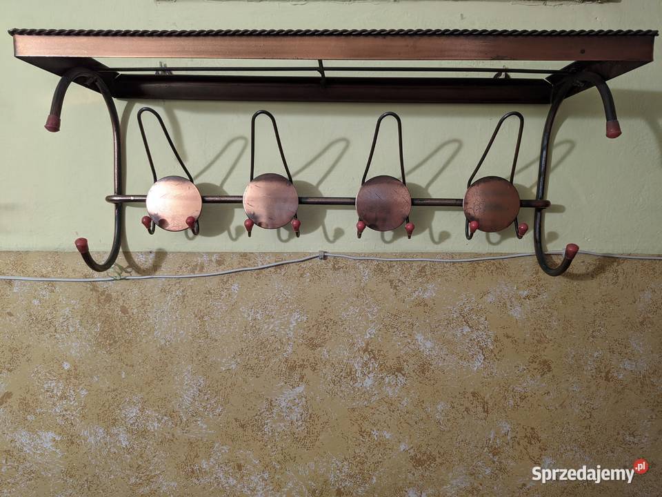 Komplet Lustro Miedziane Stolik Wieszak Żyrandol Łódź