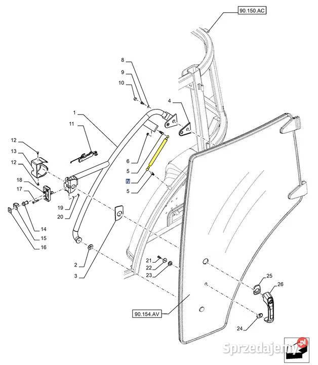 Siłownik gazowy drzwi Case Holland Steyr Białystok sprzedam
