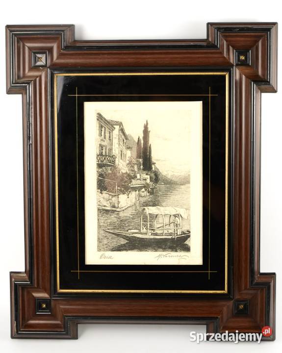 Rycina Oria Jezioro Lugano Villa Fogazzaro mazowieckie Bronisze sprzedam