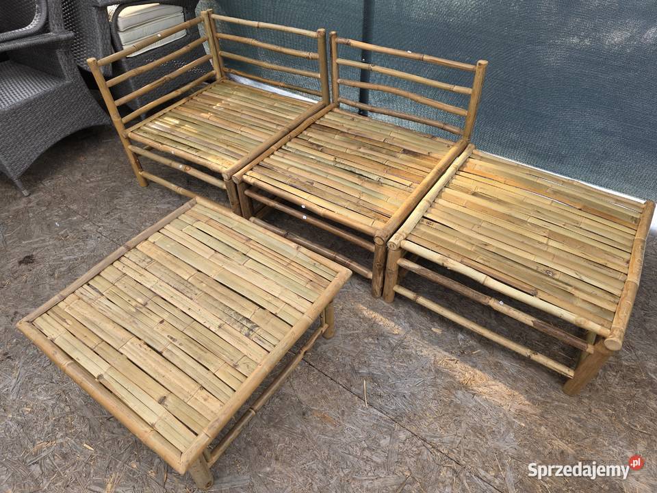 Meble bambusowe do ogrodu modułowe sofa plus Wschowa