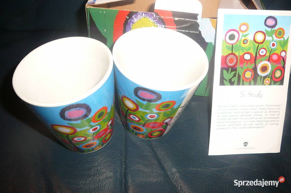 Kolorowe 2 kubki Kolorowe Holandia SHeida Wrocław sprzedam