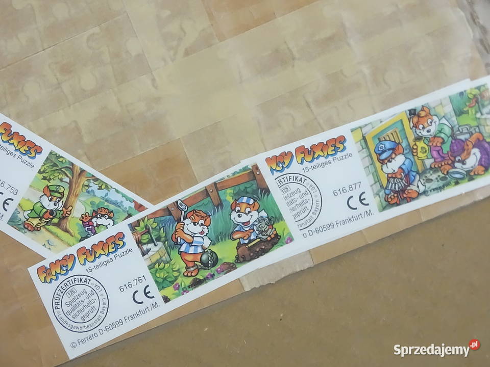 Stare puzzle Kinder Ferrero 1998 Fancy Fuxies Biłgoraj sprzedam