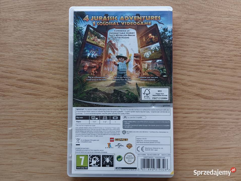 Lego Jurassic World na Nintendo Switch Gdańsk