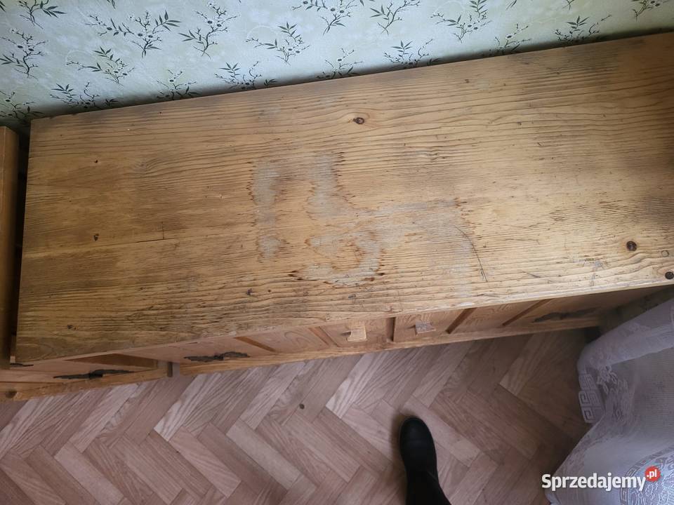 Komody góralskie lite drewno 2 sztuki cepelia śląskie Zabrze