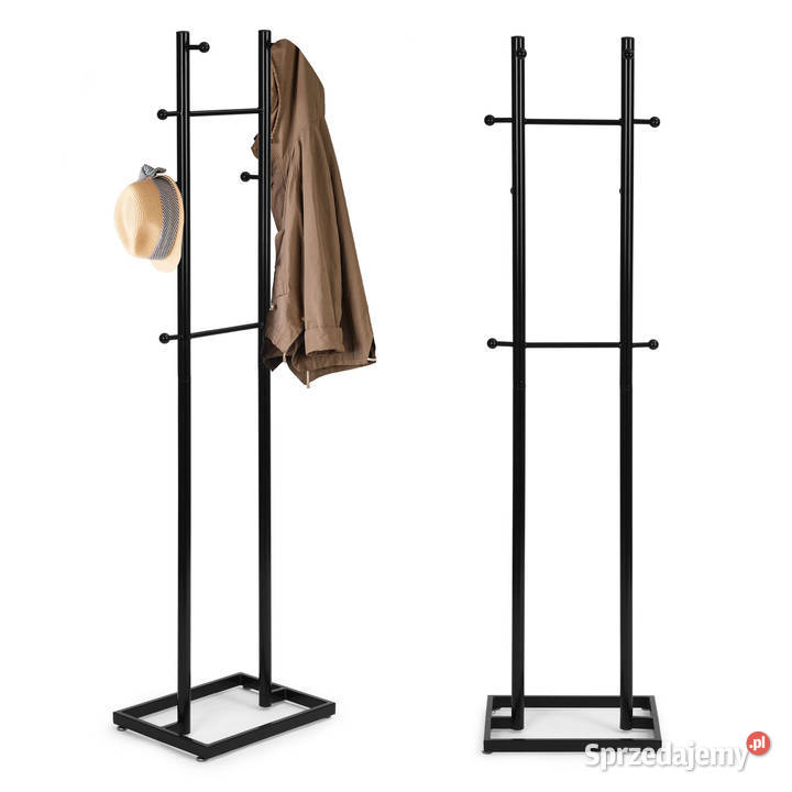 Wieszak stojący 8 haczyków 175 metal czarny Smogorzów