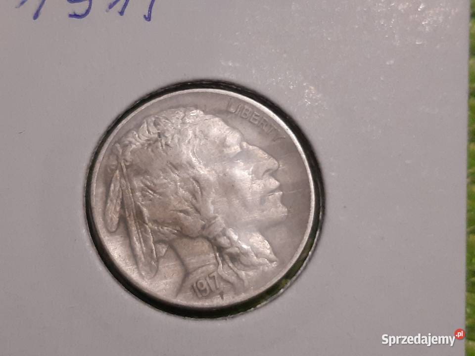 moneta USA 5 centów z 1917r podlaskie Łomża