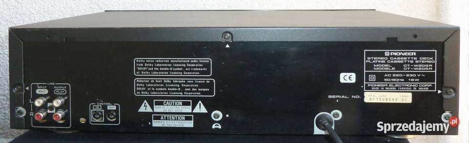 magnetofon 2 kasetowy Pioneer CTW205R Dolby BC Wrocław sprzedam