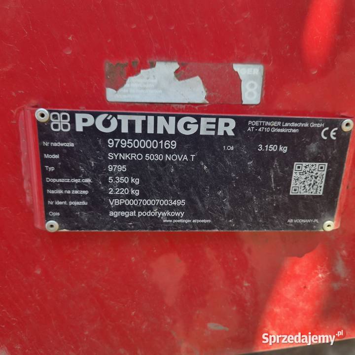 Pottinger 5 metrów 2021 netto Solnica