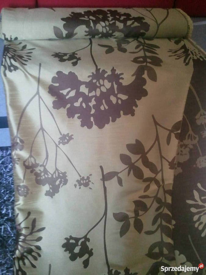 Tkanina zasłonowa oliwkabrąz dwustronna szer155 Radom